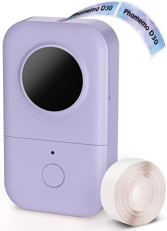 Phomemo Label Maker, Bluetooth Mini Portable Label Printer for Home School | Small Label Maker Machine with Tape, Lightweight Rich Templates Fonts Icons for Home, School Classroom Name Label, Office
