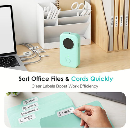 Phomemo Label Maker, Bluetooth Mini Portable Label Printer for Home School | Small Label Maker Machine with Tape, Lightweight Rich Templates Fonts Icons for Home, School Classroom Name Label, Office