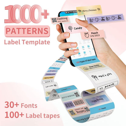 Phomemo Label Maker, Bluetooth Mini Portable Label Printer for Home School | Small Label Maker Machine with Tape, Lightweight Rich Templates Fonts Icons for Home, School Classroom Name Label, Office