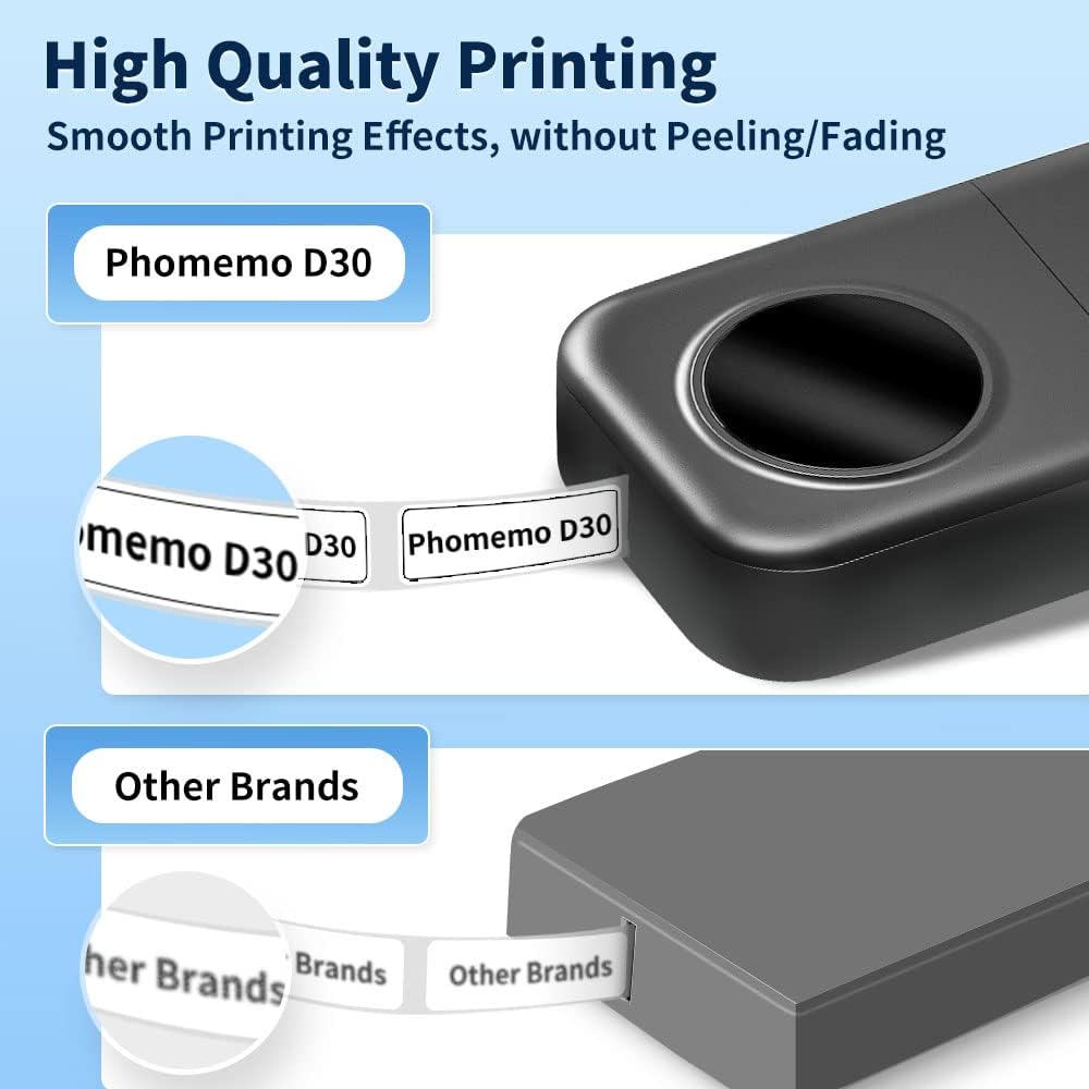 Phomemo Label Maker, Bluetooth Mini Portable Label Printer for Home School | Small Label Maker Machine with Tape, Lightweight Rich Templates Fonts Icons for Home, School Classroom Name Label, Office