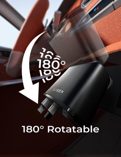 LISEN Retractable Car Charger, 84W Car Charger USB C Fast Charge, 4 in 1 | Cigarette Lighter Adapter, Car Accessories, Birthday Gifts for Men Women Dad Mom Husband, for iPhone 17 16 15 14 13 12 X