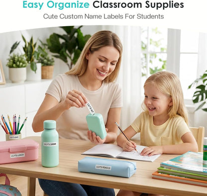 Phomemo Label Maker, Bluetooth Mini Portable Label Printer for Home School | Small Label Maker Machine with Tape, Lightweight Rich Templates Fonts Icons for Home, School Classroom Name Label, Office