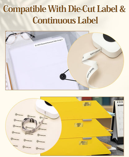 Phomemo Label Maker, Bluetooth Mini Portable Label Printer for Home School | Small Label Maker Machine with Tape, Lightweight Rich Templates Fonts Icons for Home, School Classroom Name Label, Office