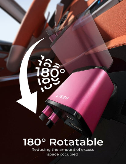 LISEN Retractable Car Charger, 84W Car Charger USB C Fast Charge, 4 in 1 | Cigarette Lighter Adapter, Car Accessories, Birthday Gifts for Men Women Dad Mom Husband, for iPhone 17 16 15 14 13 12 X