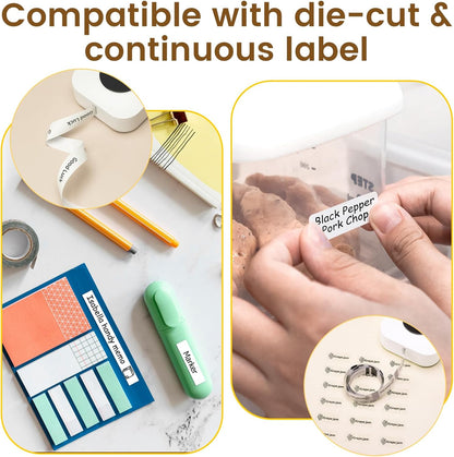 Phomemo Label Maker, Bluetooth Mini Portable Label Printer for Home School | Small Label Maker Machine with Tape, Lightweight Rich Templates Fonts Icons for Home, School Classroom Name Label, Office