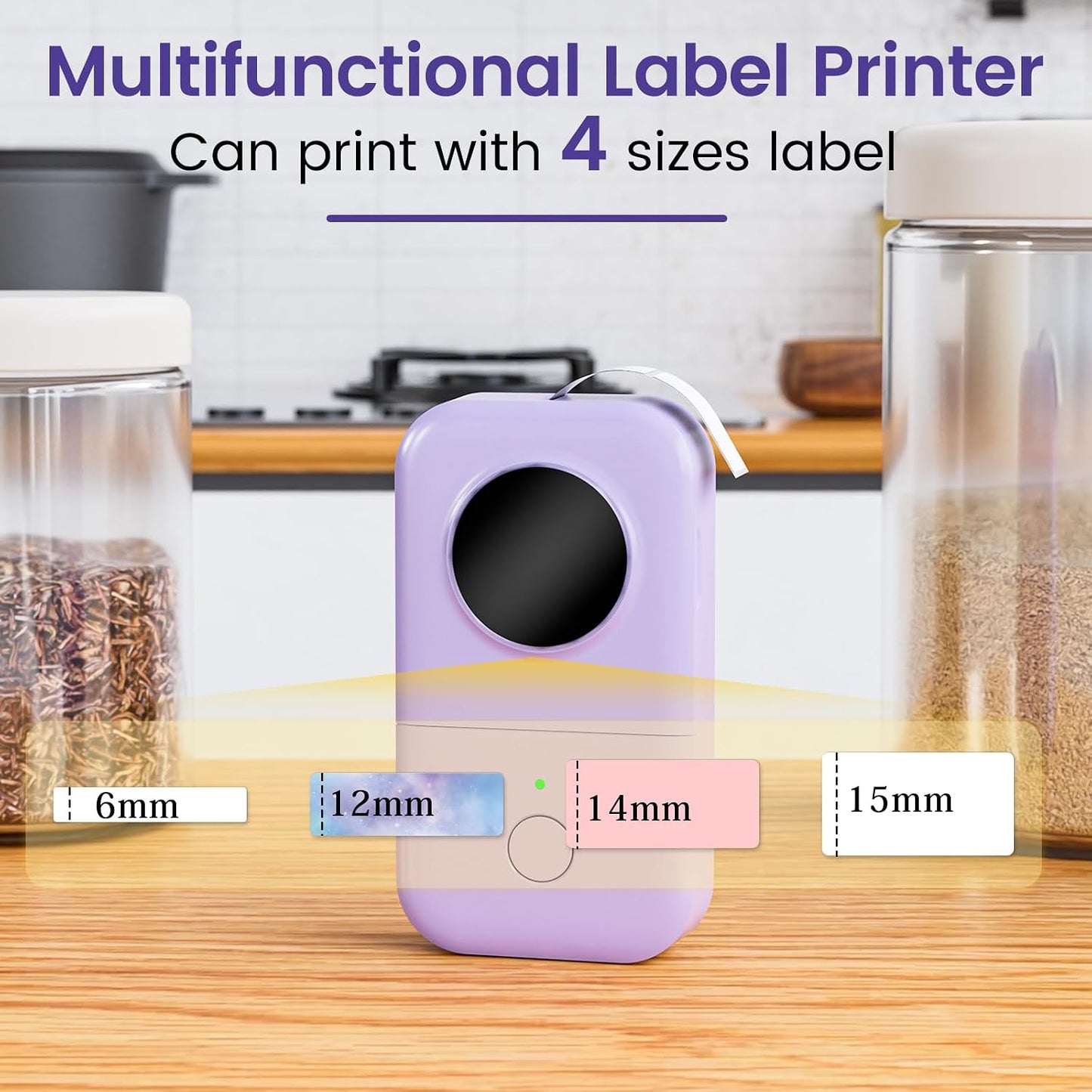 Phomemo Label Maker, Bluetooth Mini Portable Label Printer for Home School | Small Label Maker Machine with Tape, Lightweight Rich Templates Fonts Icons for Home, School Classroom Name Label, Office