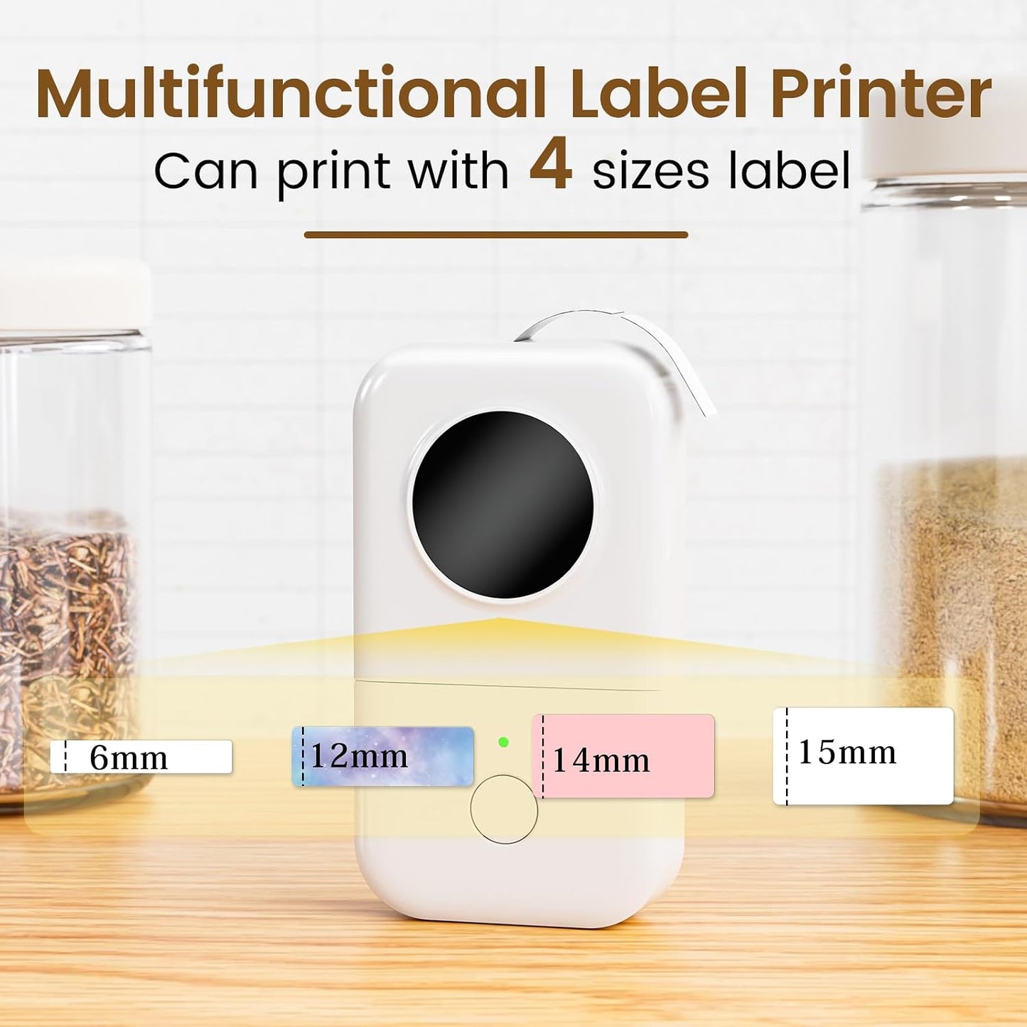 Phomemo Label Maker, Bluetooth Mini Portable Label Printer for Home School | Small Label Maker Machine with Tape, Lightweight Rich Templates Fonts Icons for Home, School Classroom Name Label, Office