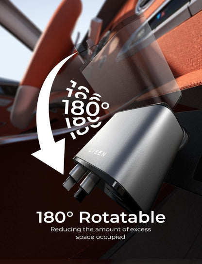 LISEN Retractable Car Charger, 84W Car Charger USB C Fast Charge, 4 in 1 | Cigarette Lighter Adapter, Car Accessories, Birthday Gifts for Men Women Dad Mom Husband, for iPhone 17 16 15 14 13 12 X