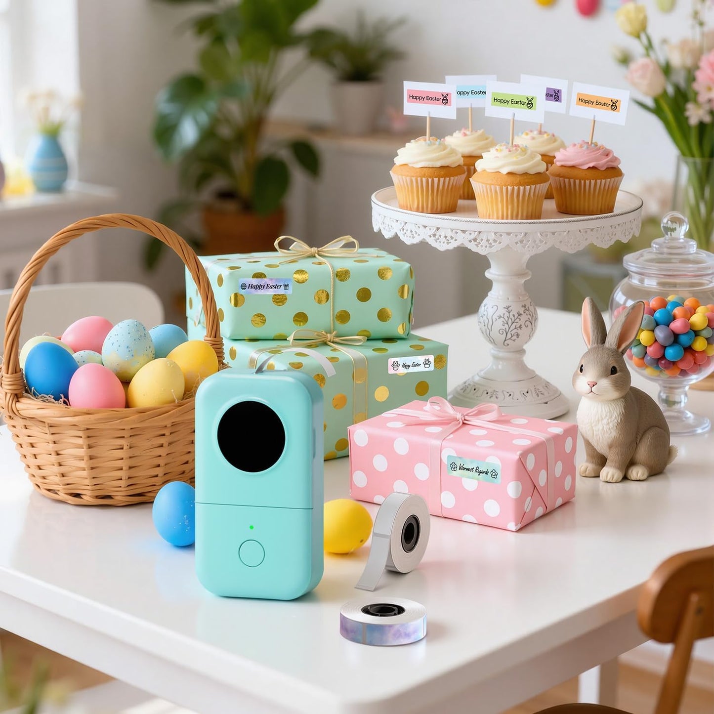 Phomemo Label Maker, Bluetooth Mini Portable Label Printer for Home School | Small Label Maker Machine with Tape, Lightweight Rich Templates Fonts Icons for Home, School Classroom Name Label, Office