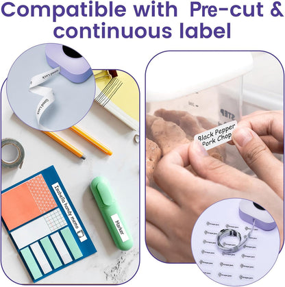 Phomemo Label Maker, Bluetooth Mini Portable Label Printer for Home School | Small Label Maker Machine with Tape, Lightweight Rich Templates Fonts Icons for Home, School Classroom Name Label, Office