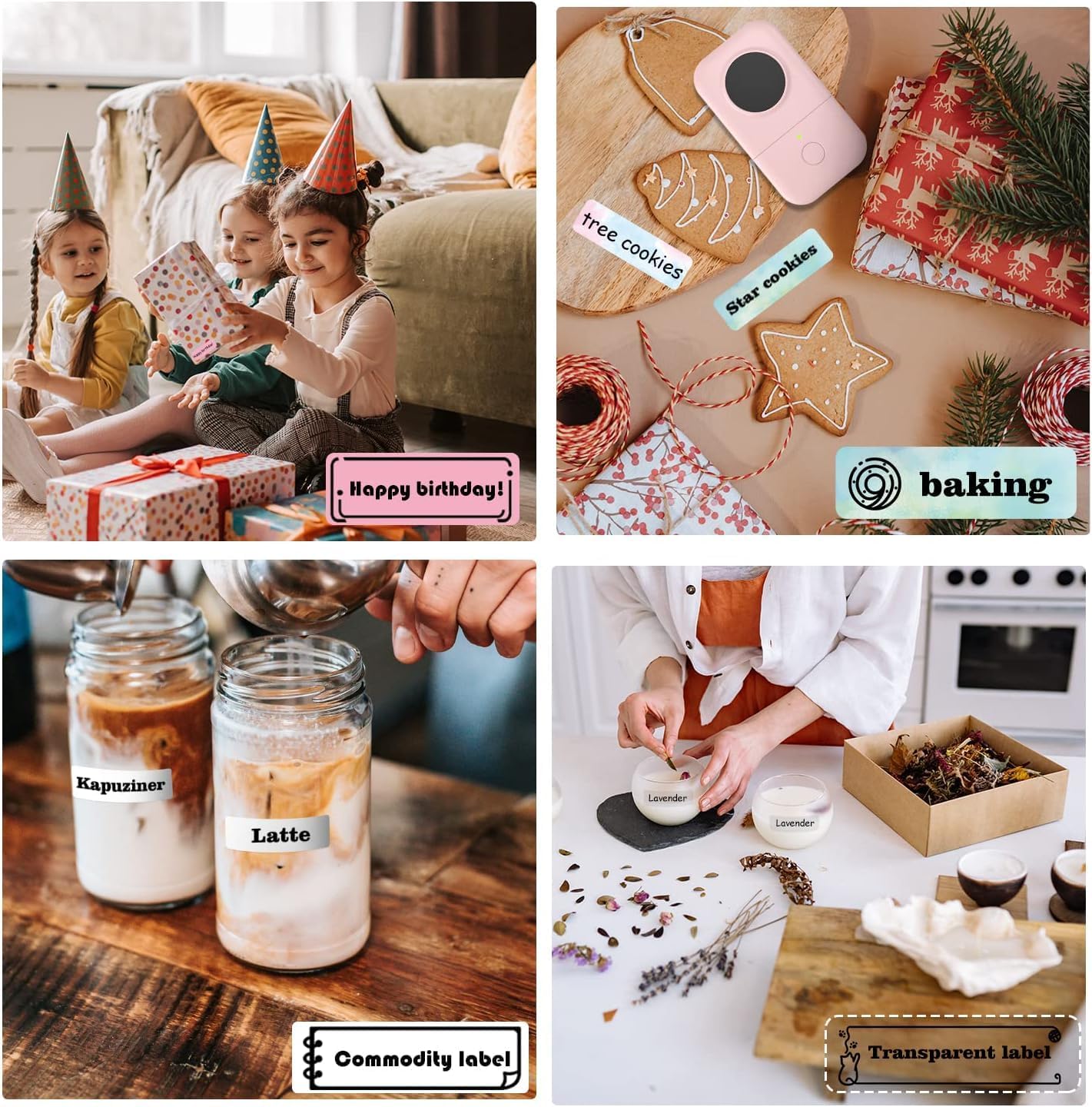 Phomemo Label Maker, Bluetooth Mini Portable Label Printer for Home School | Small Label Maker Machine with Tape, Lightweight Rich Templates Fonts Icons for Home, School Classroom Name Label, Office
