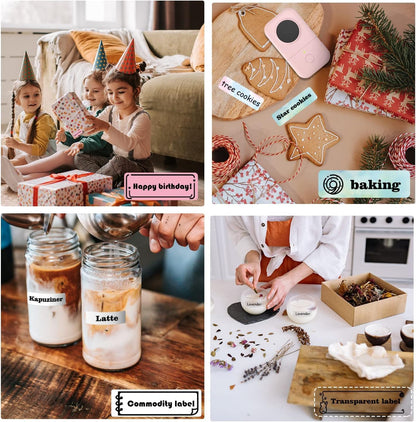 Phomemo Label Maker, Bluetooth Mini Portable Label Printer for Home School | Small Label Maker Machine with Tape, Lightweight Rich Templates Fonts Icons for Home, School Classroom Name Label, Office